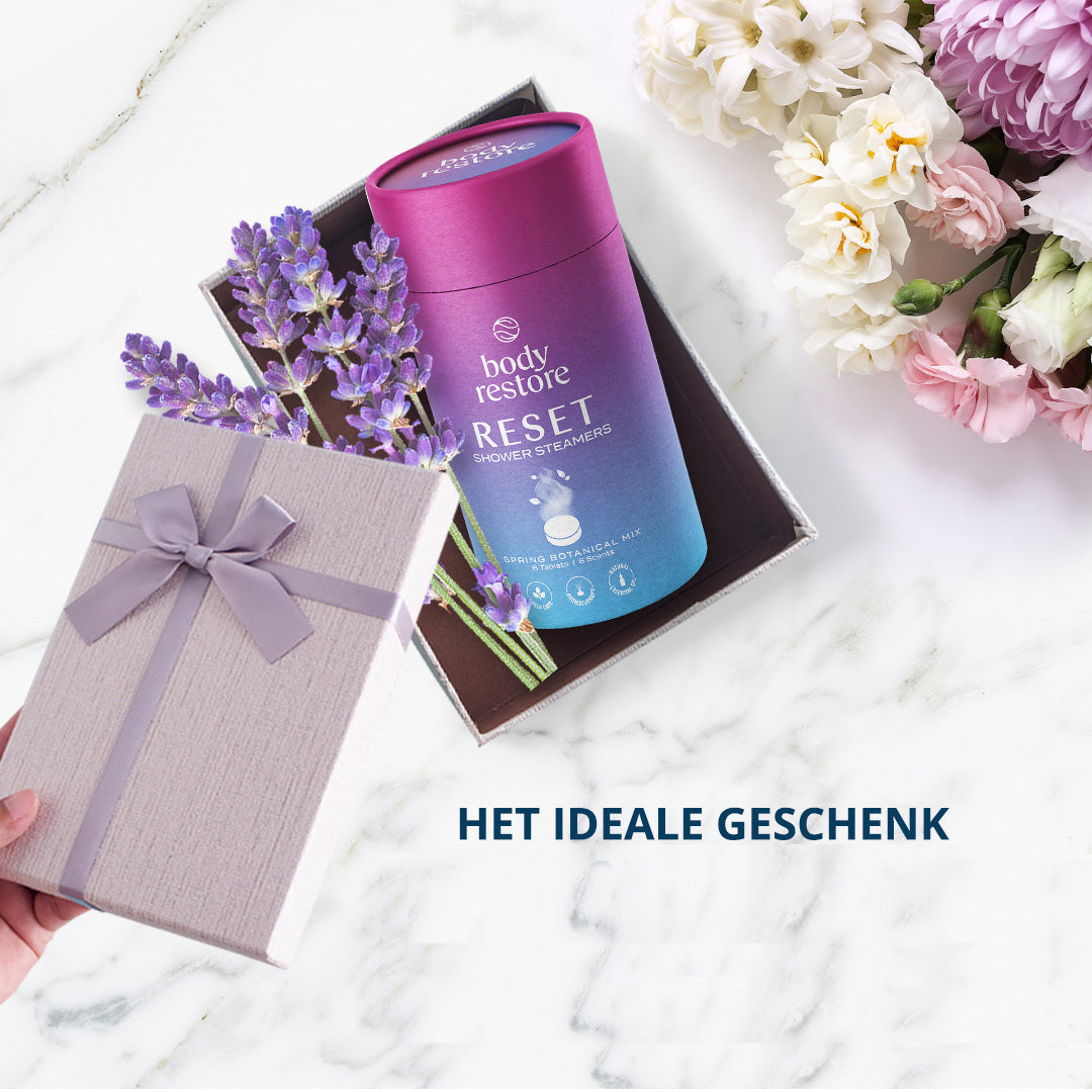 Body Restore Showersteamers Reset Mix - Luxe Cadeaupakket (6 stuks) - Ideaal Geschenk voor Feestdagen, Verjaardagen & Moederdag